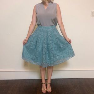 Champagne and Strawberry turquoise skirt.